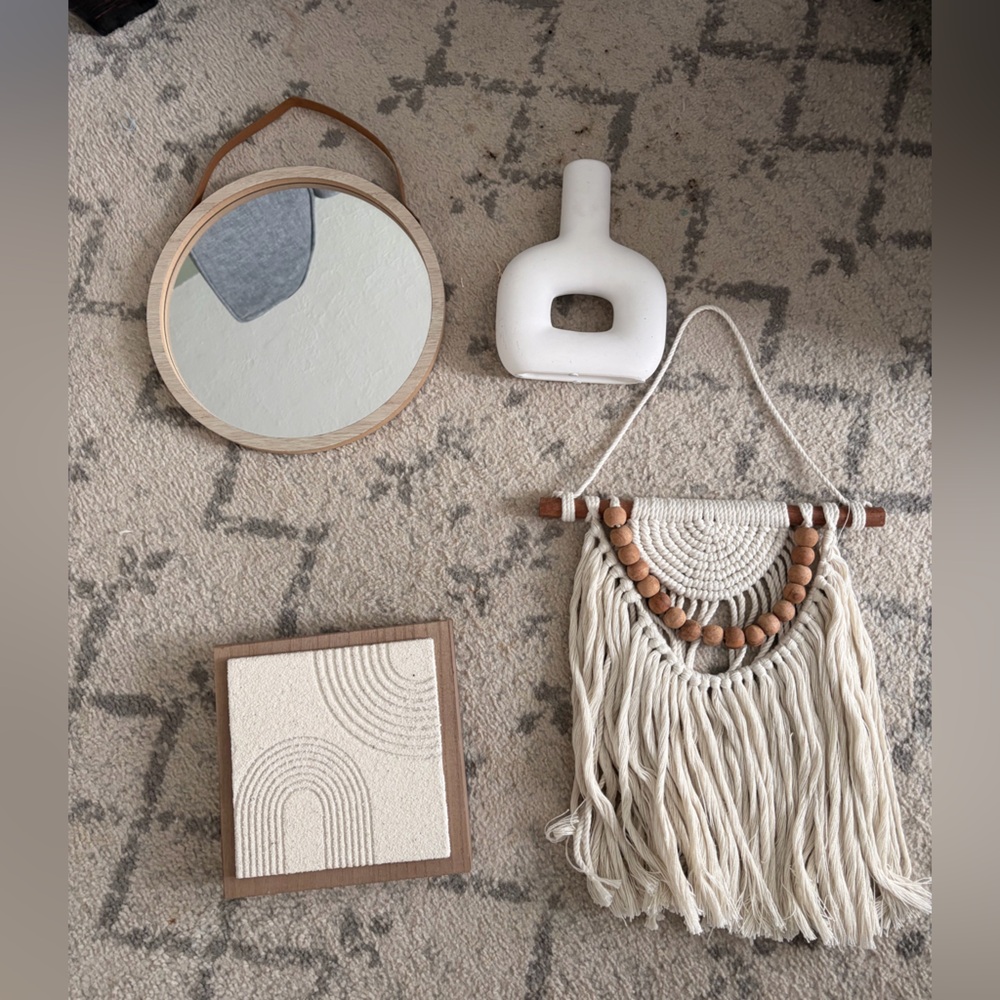 Bohemian Cream and Brown Wall Hanging Decor